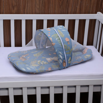 Printed Baby Mosquito Net with Pillow-Green
