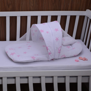 Printed Baby Mosquito Net with Pillow-White Star