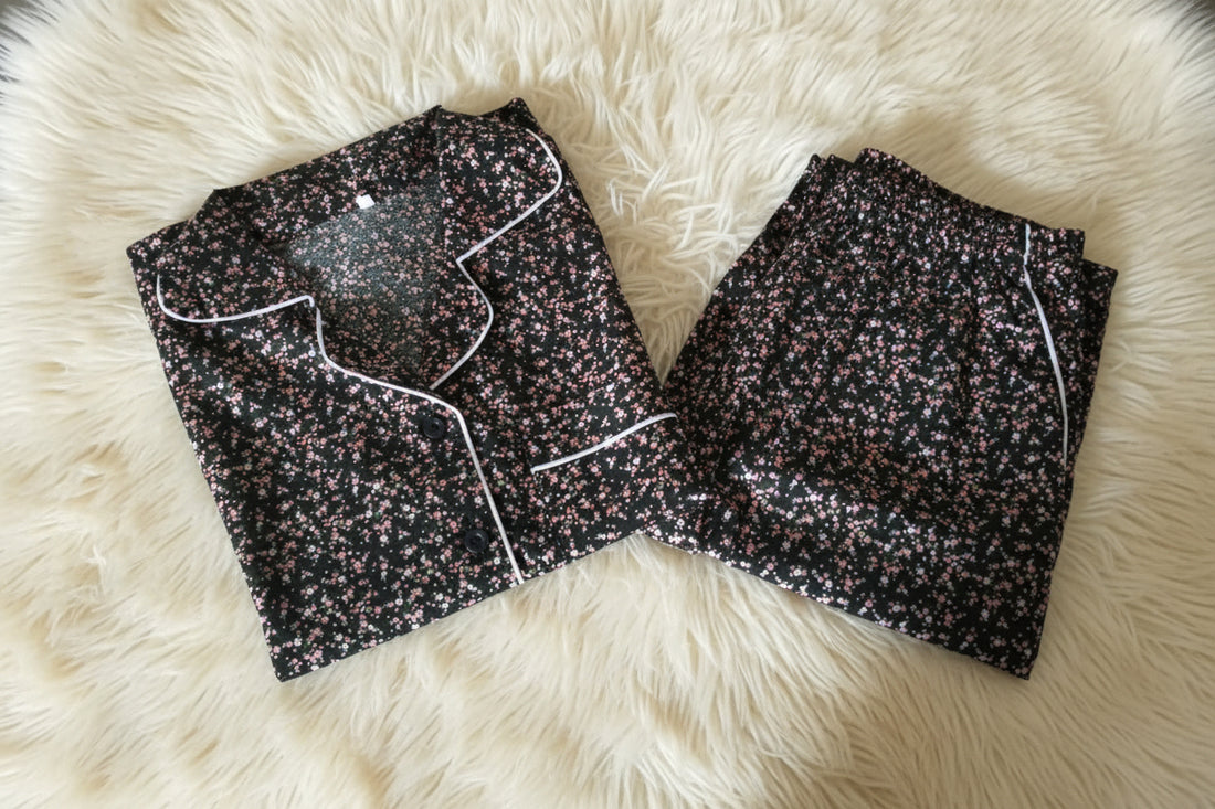 Black Flower Coord Set