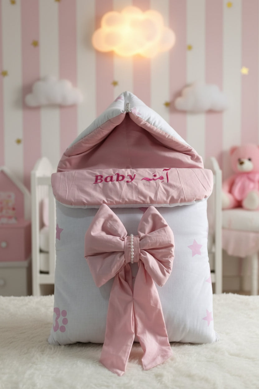Customized Name Baby Carry Nest- Pink