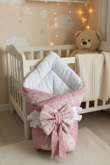 Cotton Baby Foldable Sleeping Bag- Pink