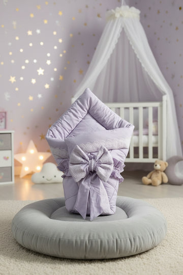 Cotton Baby Foldable Sleeping Bag- Lilac