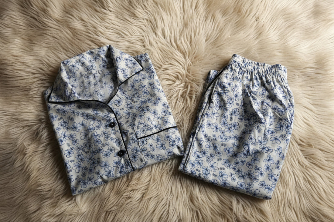Sky Blue Floral Coord Set