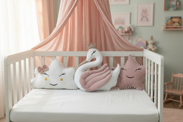 Premium Velvet Baby Cushions for Baby Girl-Pack of 3