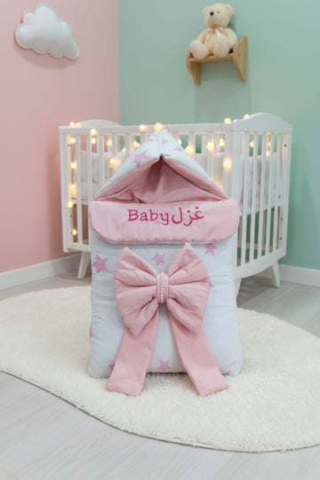 Customized Name Baby Carry Nest- Pink