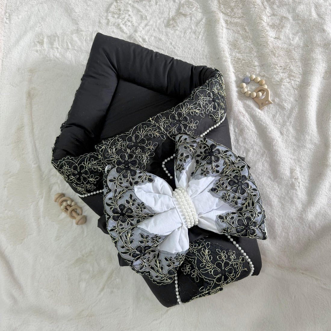 Luxury Foldable Baby Sleeping Bag- Black