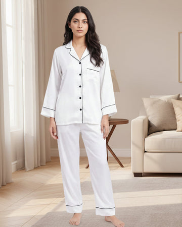 Silk Coord Set - White